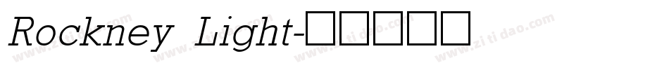 Rockney Light字体转换